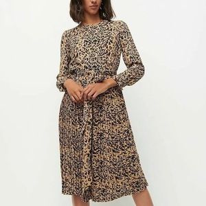 J. Crew Leopard Pleated Dress NWT - size 2